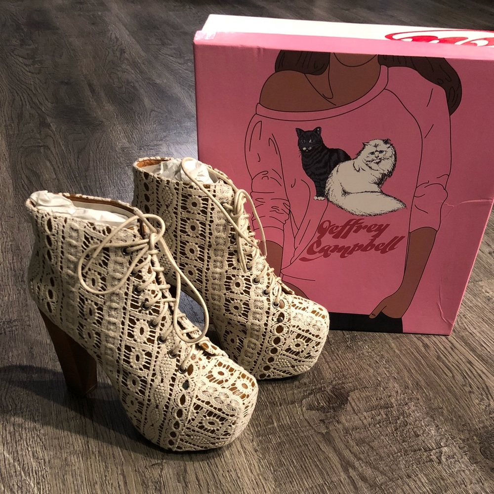 ✨JEFFREY CAMPBELL LACE LITA BOOTS✨